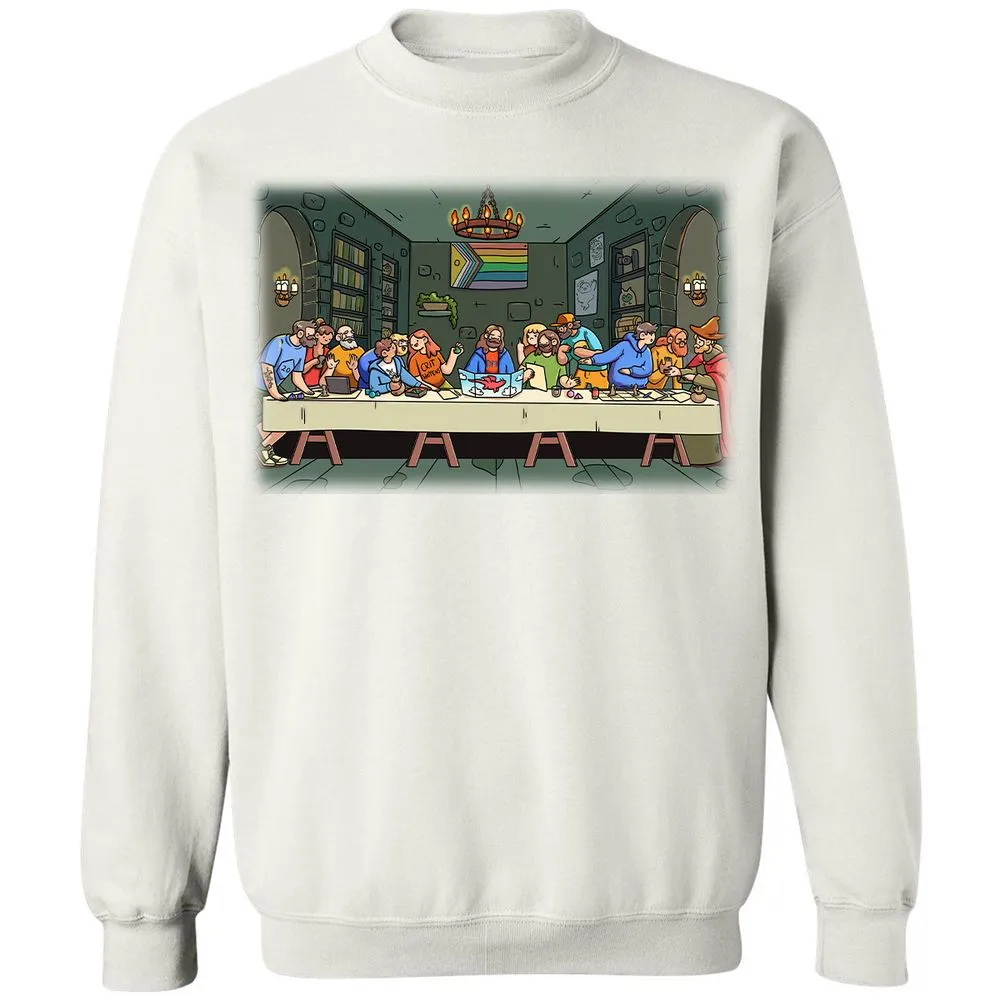 DnD Characters Pride Themed The Last Supper Shirt Classic Unisex Sweatshirt - White - 12