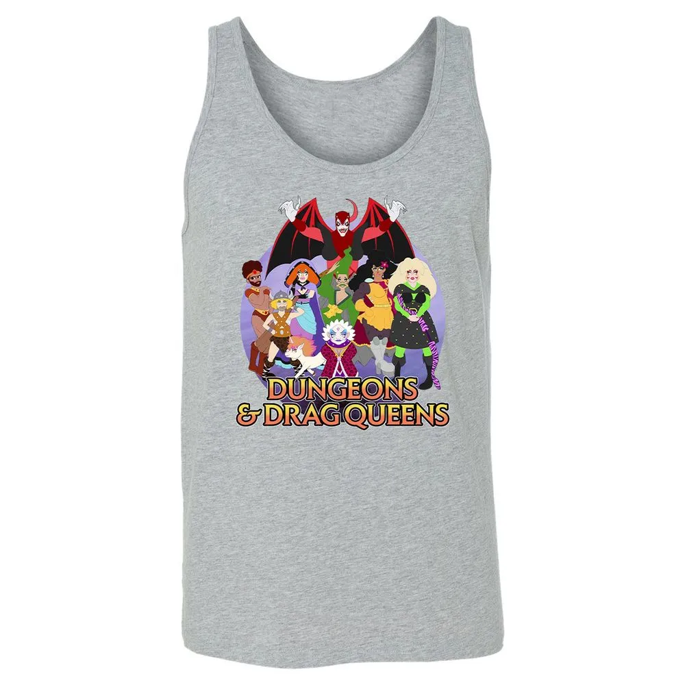 Dungeons n Drag Queens Cartoon Unisex Jersey Tank - Athletic Heather - 4