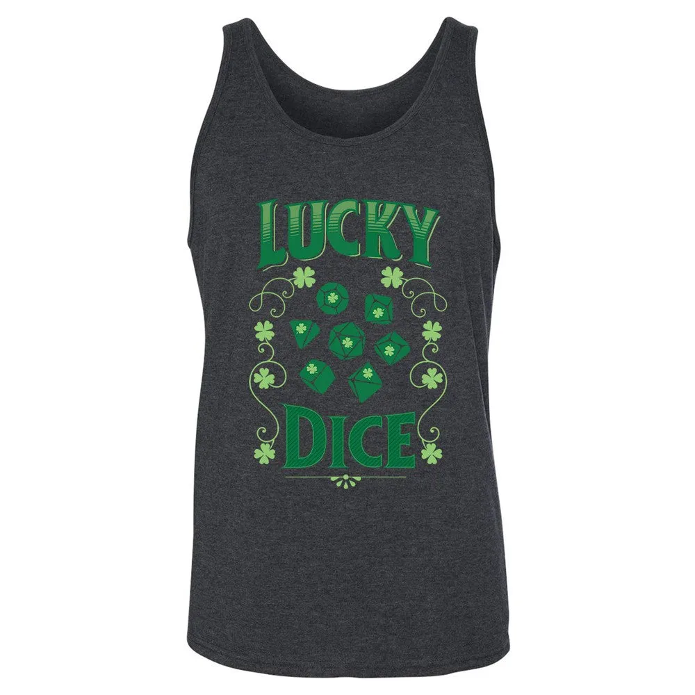 Lucky Dice Unisex Jersey Tank - Dark Grey Heather - 6