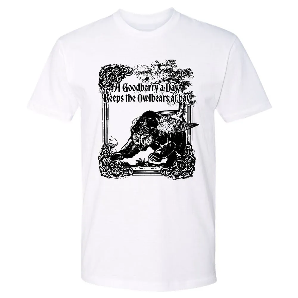 A Goodberry A Day Keeps The Owlbears At Bay Premium Unisex T-Shirt - White - 1