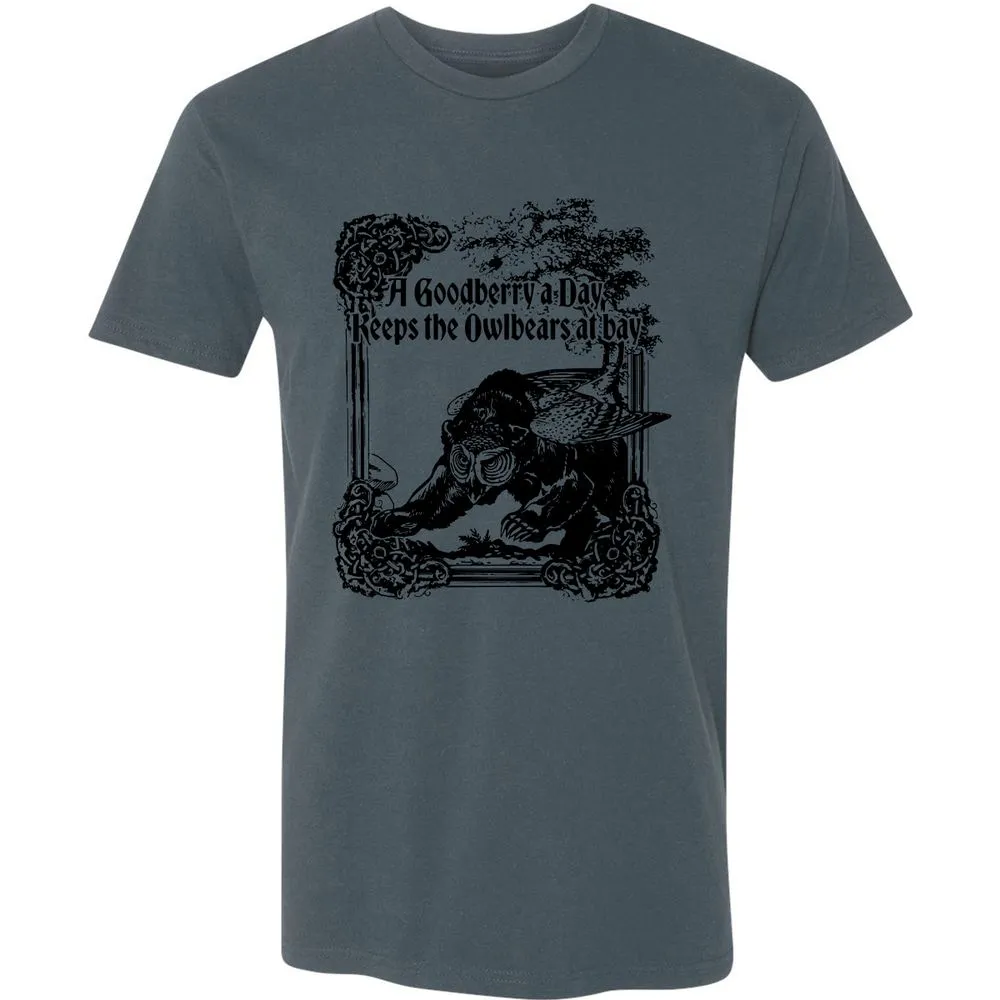 A Goodberry A Day Keeps The Owlbears At Bay Premium Unisex T-Shirt - Indigo - 15