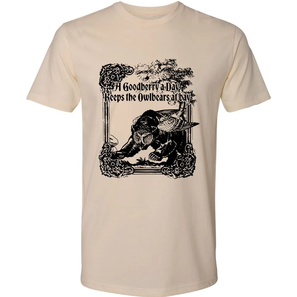 A Goodberry A Day Keeps The Owlbears At Bay Premium Unisex T-Shirt - Cream - 2