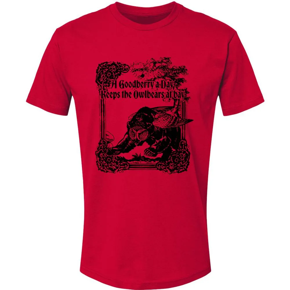 A Goodberry A Day Keeps The Owlbears At Bay Premium Unisex T-Shirt - Red - 6