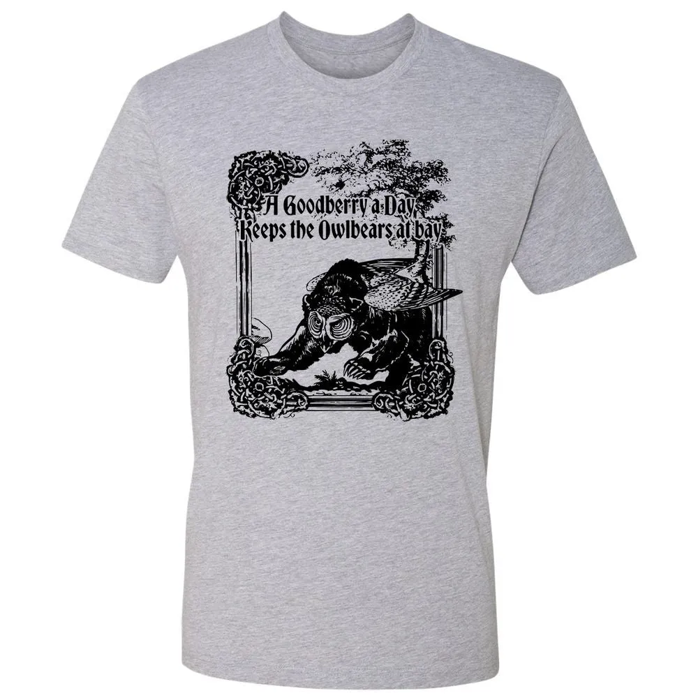 A Goodberry A Day Keeps The Owlbears At Bay Premium Unisex T-Shirt - Heather Grey - 9