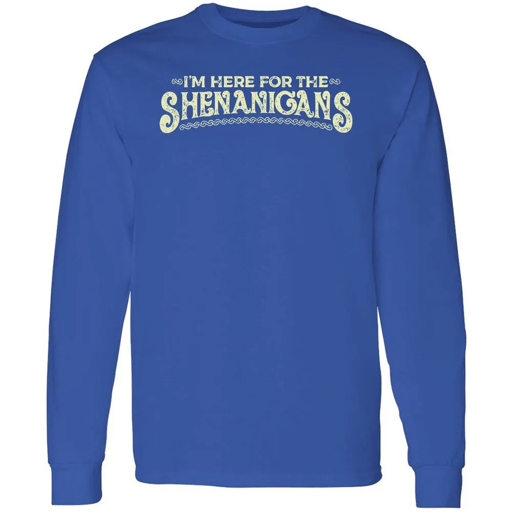 Here For The Shenanigans Long Sleeve T-Shirt - Royal - 8