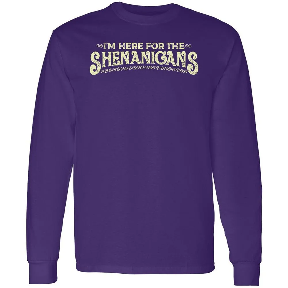 Here For The Shenanigans Long Sleeve T-Shirt - Purple - 13