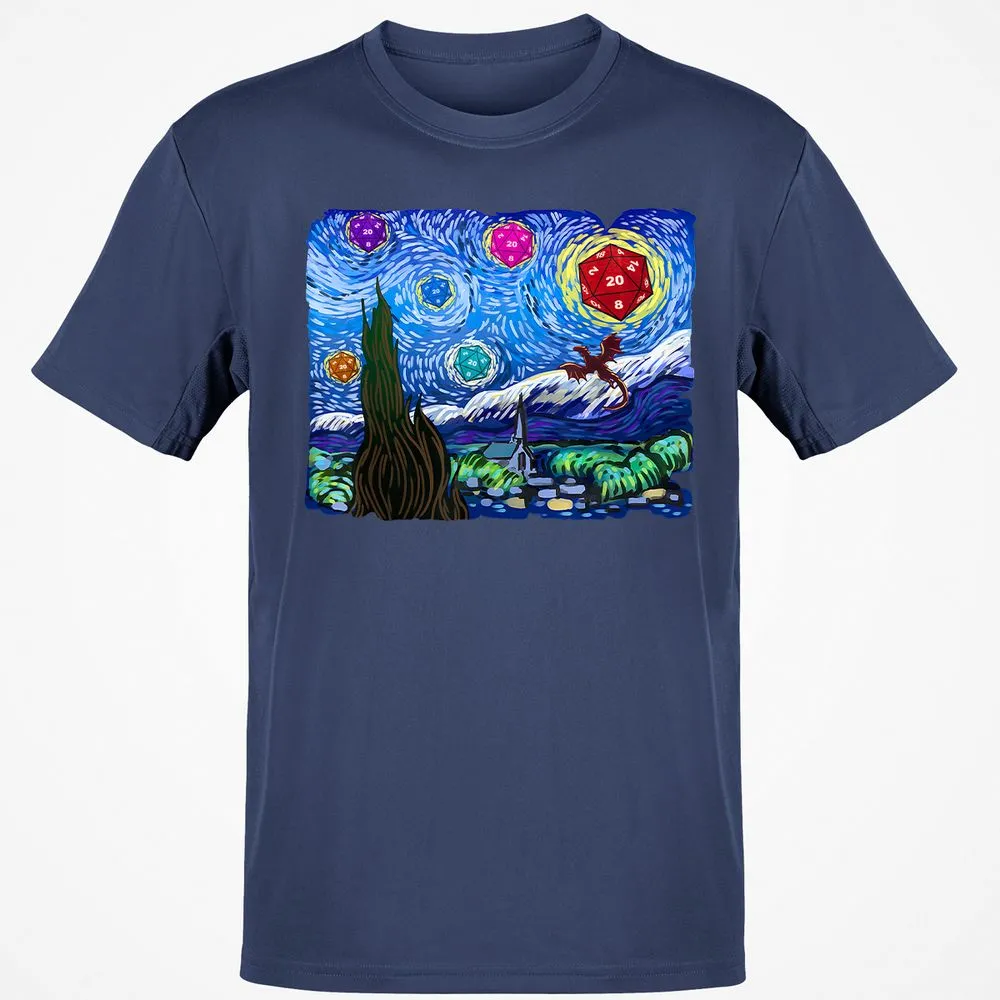 Dragon Starry Night Classic Unisex T-Shirt - Navy - 7