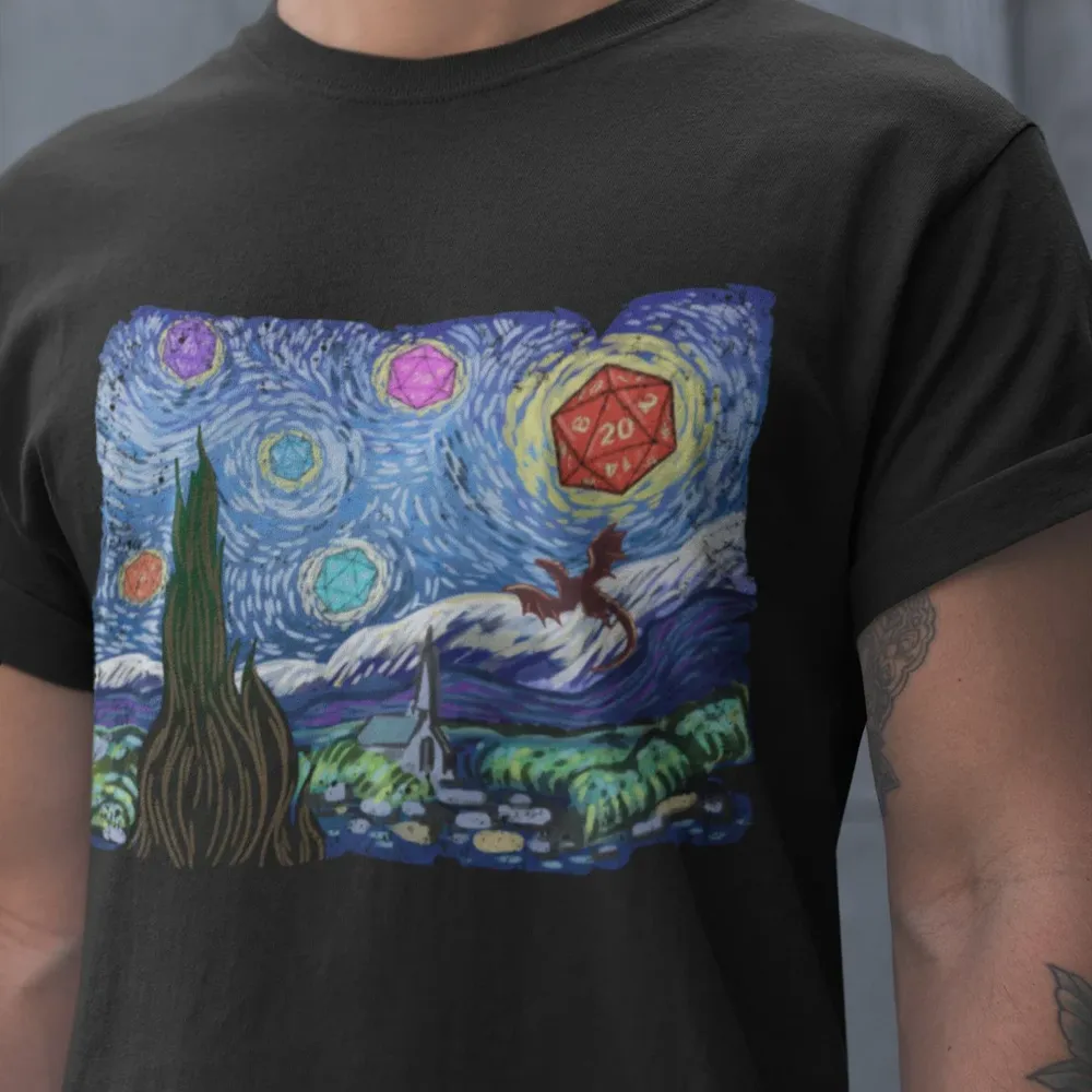 Dragon Starry Night Classic Unisex T-Shirt - 1