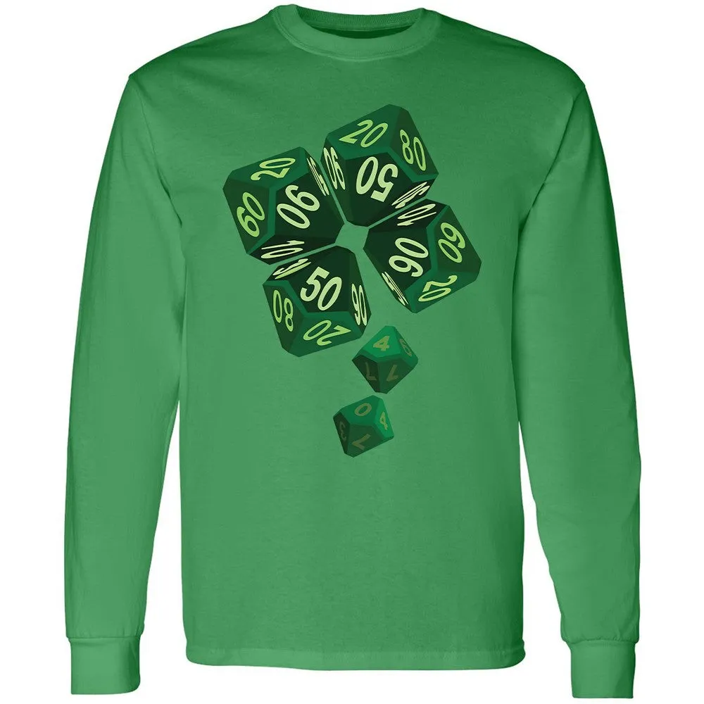 Dice Clover Long Sleeve T-Shirt - Irish Green - 10