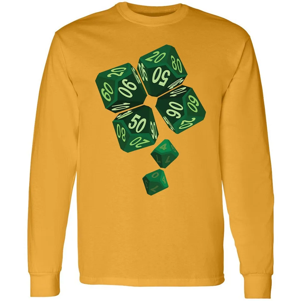 Dice Clover Long Sleeve T-Shirt - Gold - 9