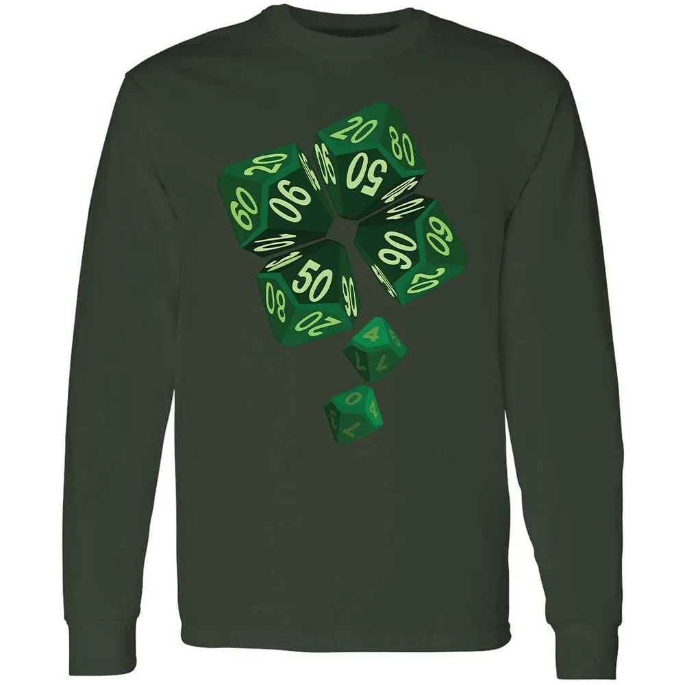 Dice Clover Long Sleeve T-Shirt - Forest Green - 8