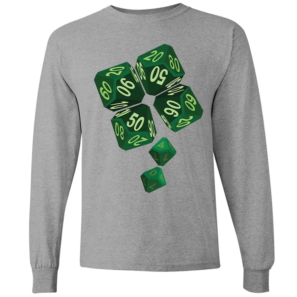 Dice Clover Long Sleeve T-Shirt - Graphite Heather - 6
