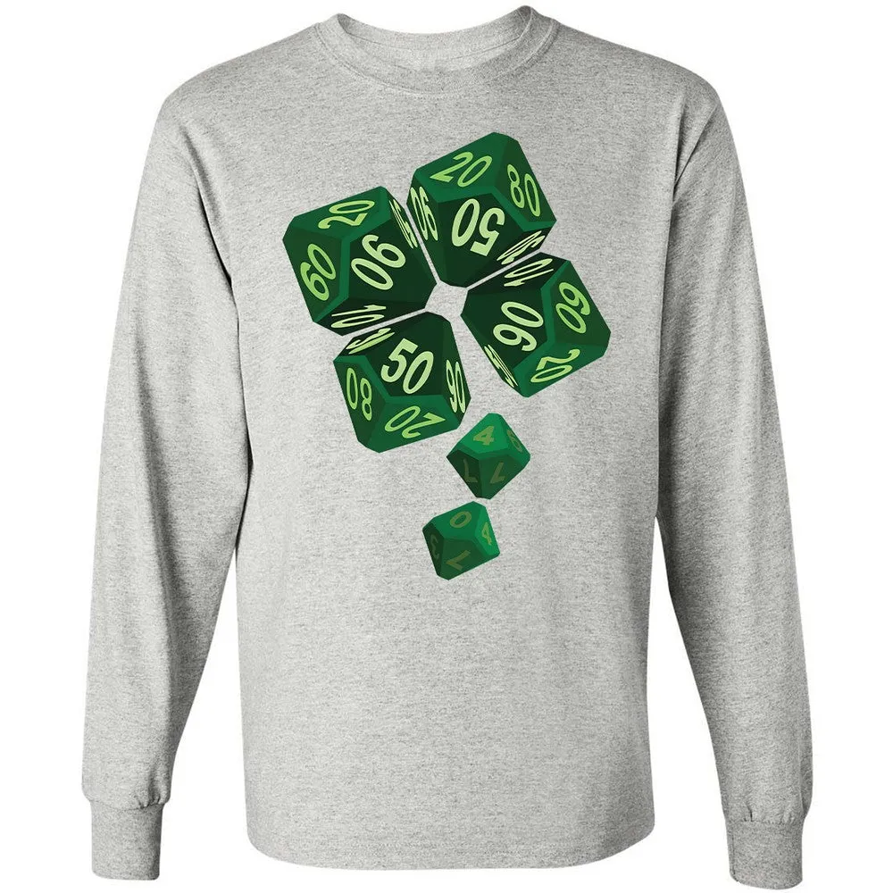 Dice Clover Long Sleeve T-Shirt - Ash - 5