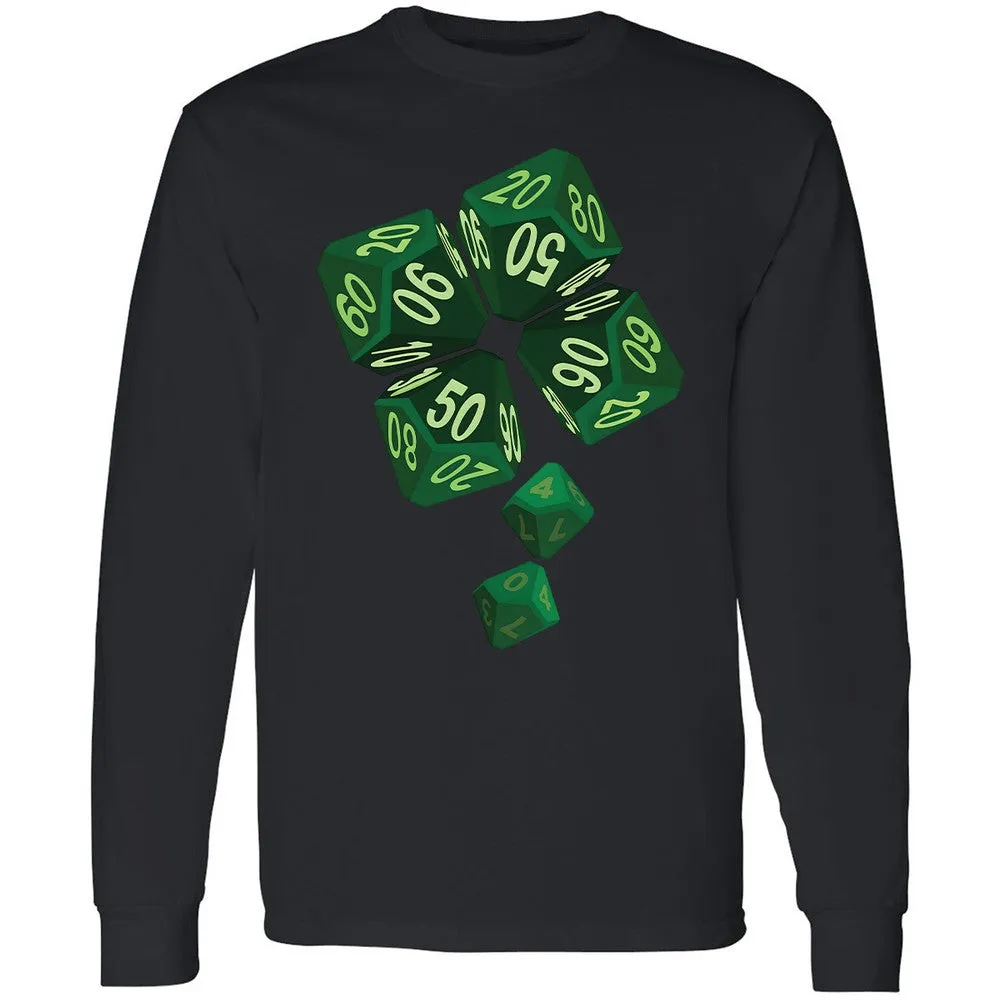 Dice Clover Long Sleeve T-Shirt - Black - 16