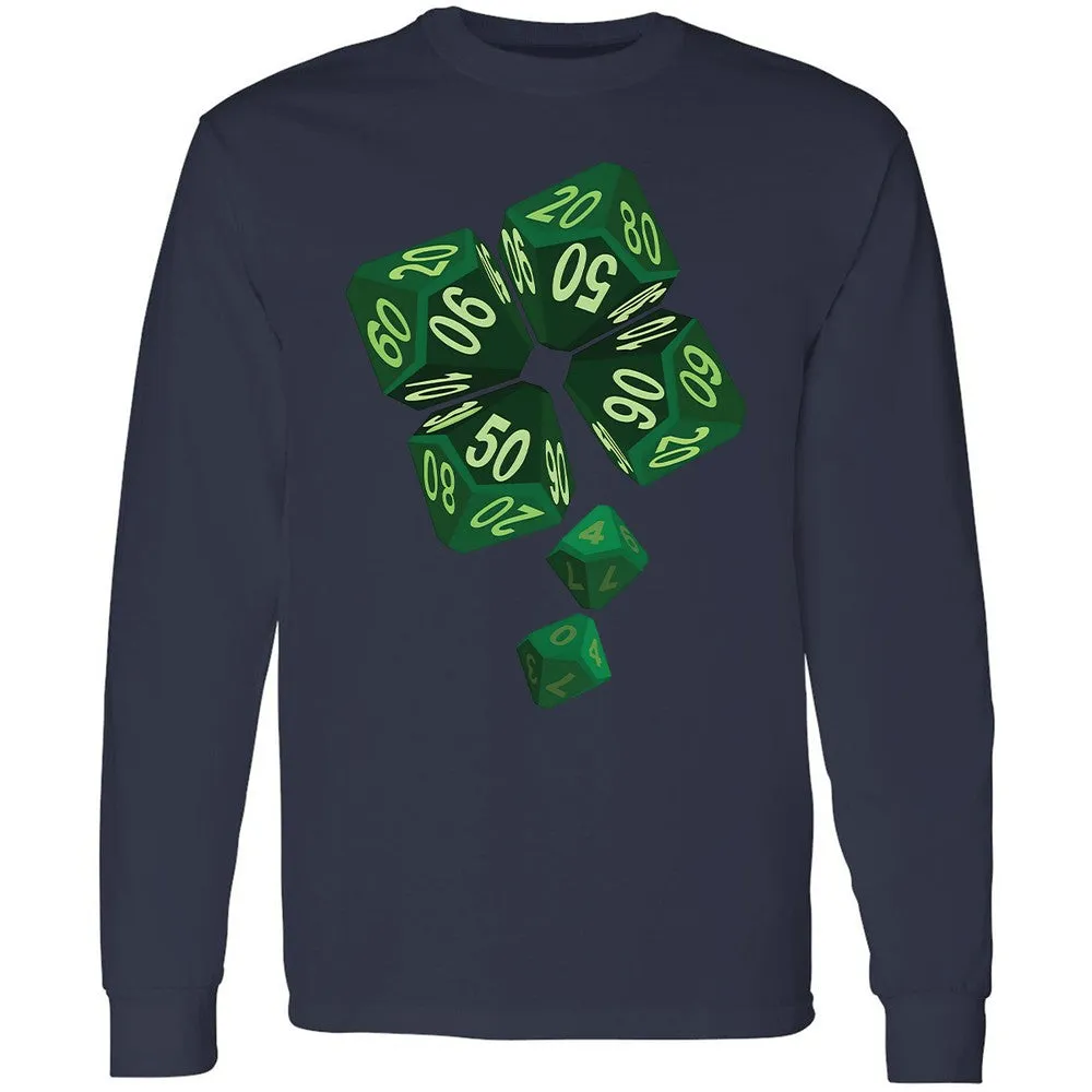 Dice Clover Long Sleeve T-Shirt - Navy - 12