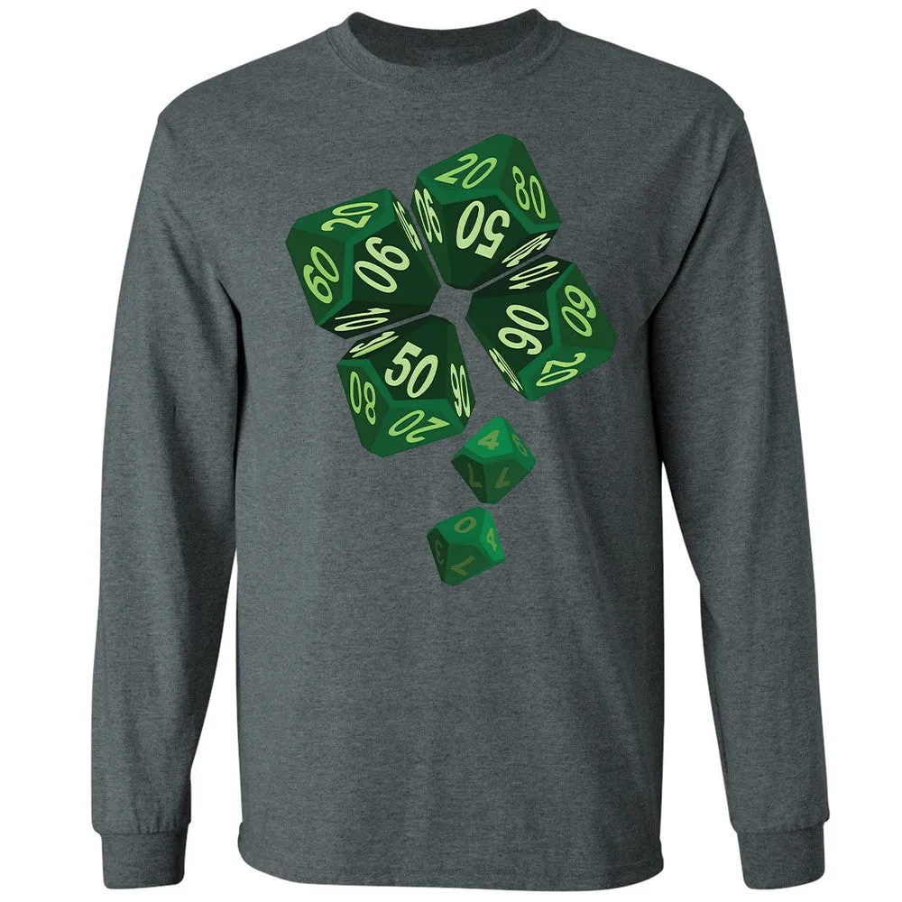 Dice Clover Long Sleeve T-Shirt - Dark Heather - 15