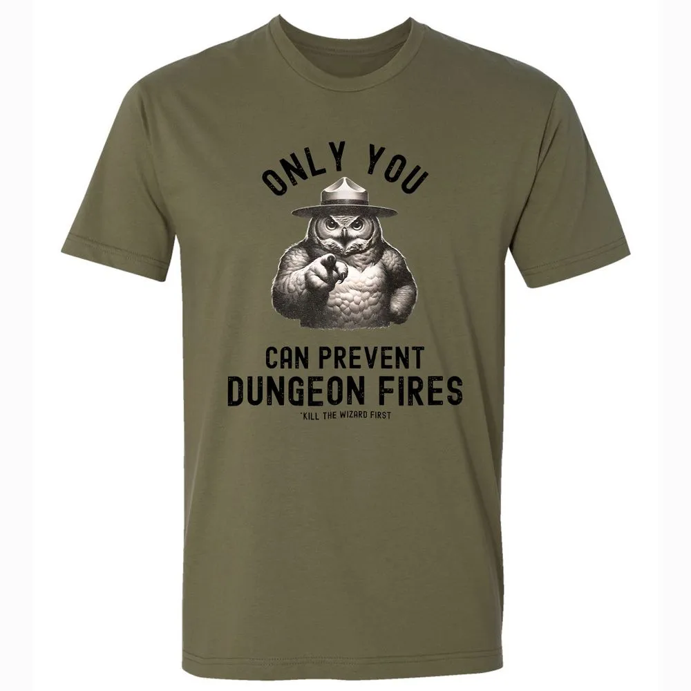 Only You Can Prevent Dungeon Fires Premium Unisex T-Shirt - Military Green - 5