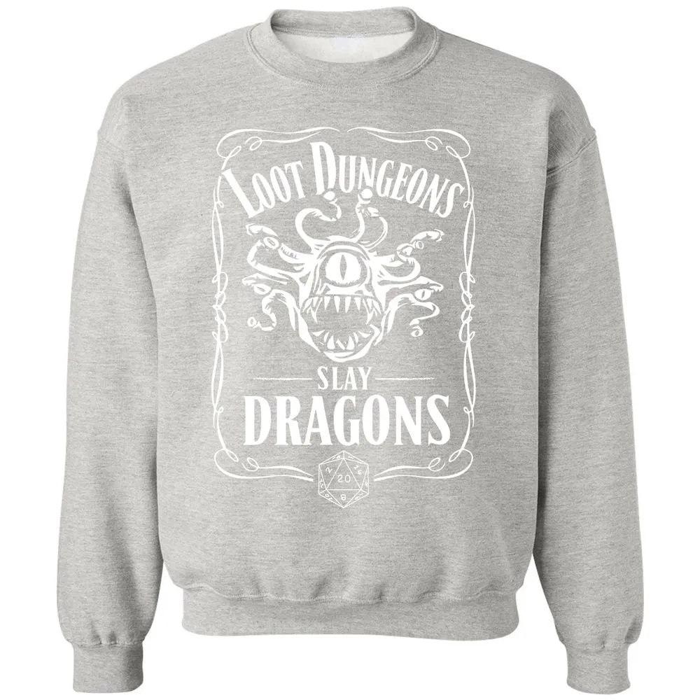Loot Dungeon Slay Dragons Classic Unisex Sweatshirt - Ash - 8