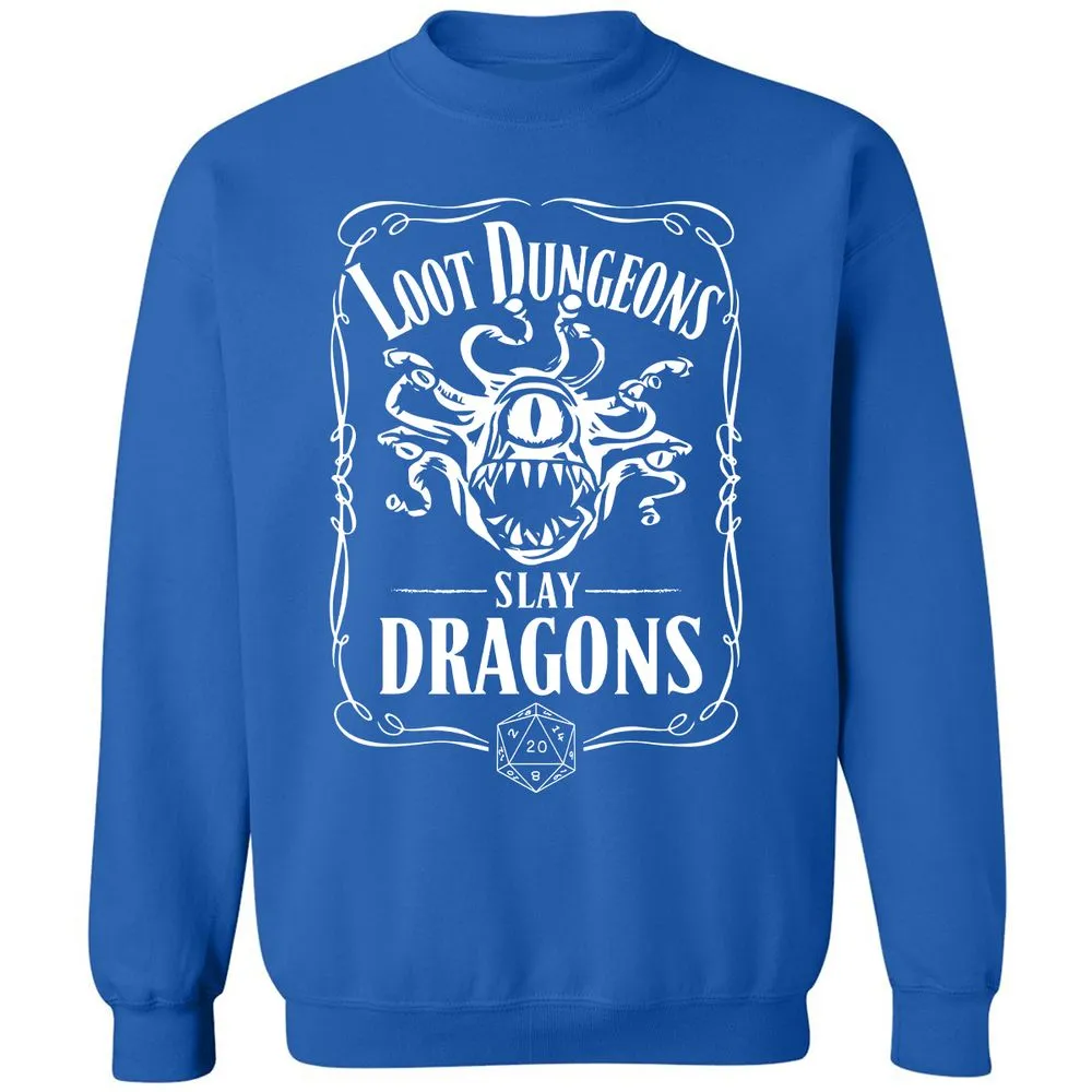 Loot Dungeon Slay Dragons Classic Unisex Sweatshirt - Royal - 9