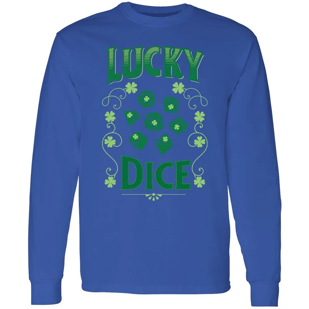 Lucky Dice Long Sleeve T-Shirt - Royal - 4