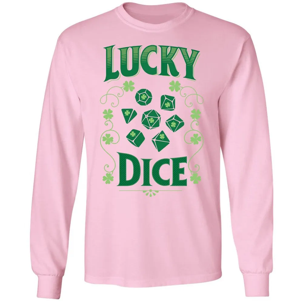 Lucky Dice Long Sleeve T-Shirt - Light Pink - 3