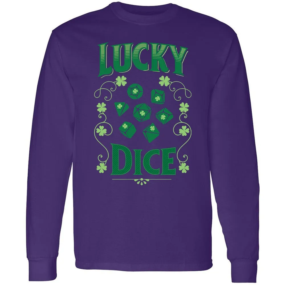 Lucky Dice Long Sleeve T-Shirt - Purple - 13