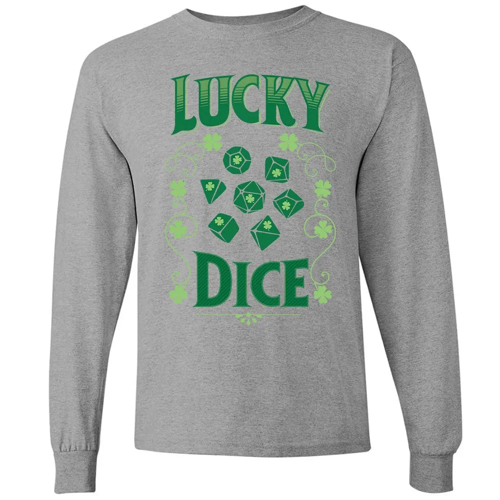 Lucky Dice Long Sleeve T-Shirt - Graphite Heather - 6