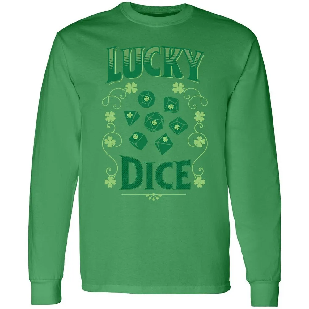 Lucky Dice Long Sleeve T-Shirt - Irish Green - 10