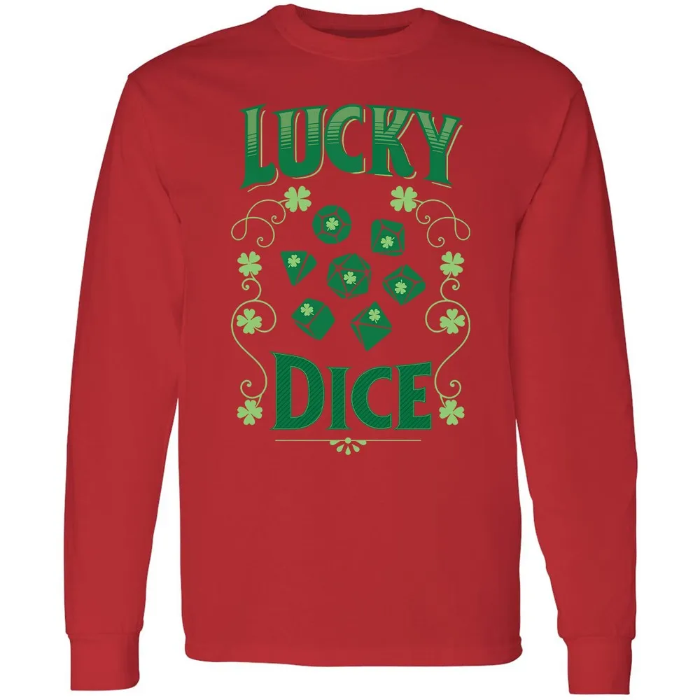 Lucky Dice Long Sleeve T-Shirt - Red - 14
