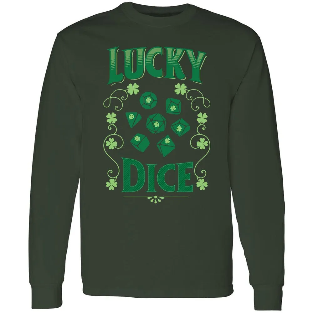 Lucky Dice Long Sleeve T-Shirt - Forest Green - 8