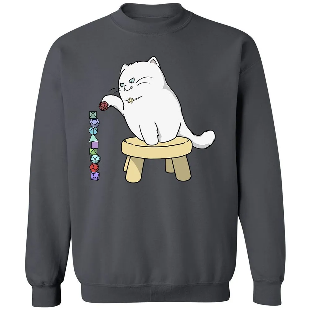 Cat Stacking Dice Classic Unisex Sweatshirt - Charcoal - 7