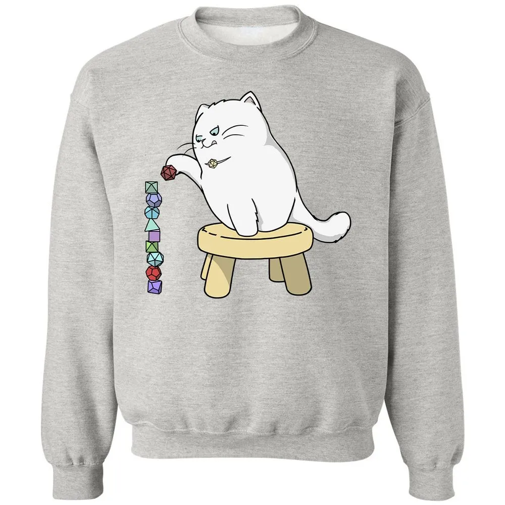 Cat Stacking Dice Classic Unisex Sweatshirt - Ash - 8