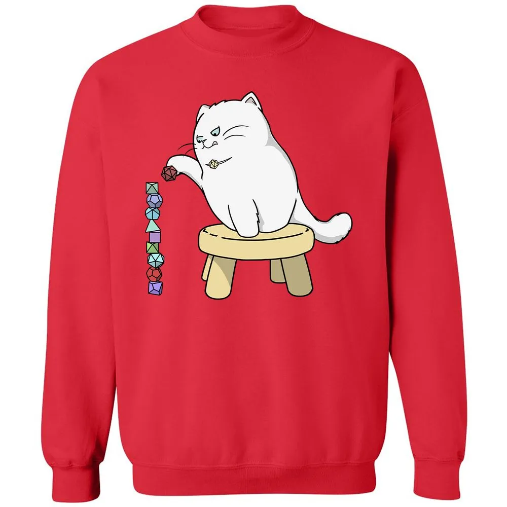 Cat Stacking Dice Classic Unisex Sweatshirt - Red - 5