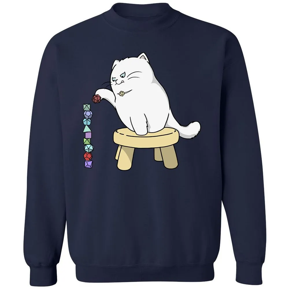 Cat Stacking Dice Classic Unisex Sweatshirt - Navy - 2