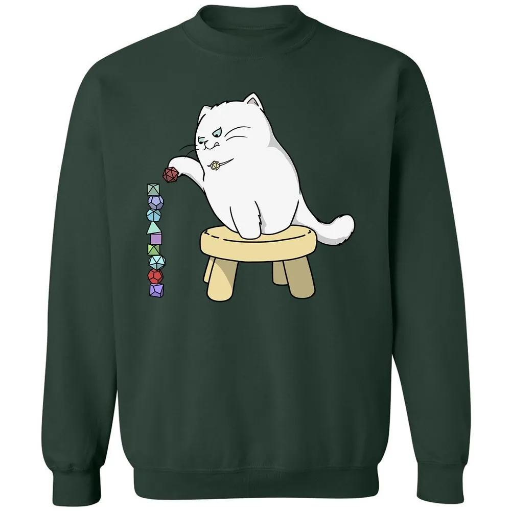 Cat Stacking Dice Classic Unisex Sweatshirt - Forest Green - 4