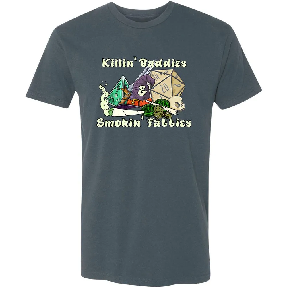 Killin' Baddies Smokin' Fatties Premium Unisex T-Shirt - Indigo - 15