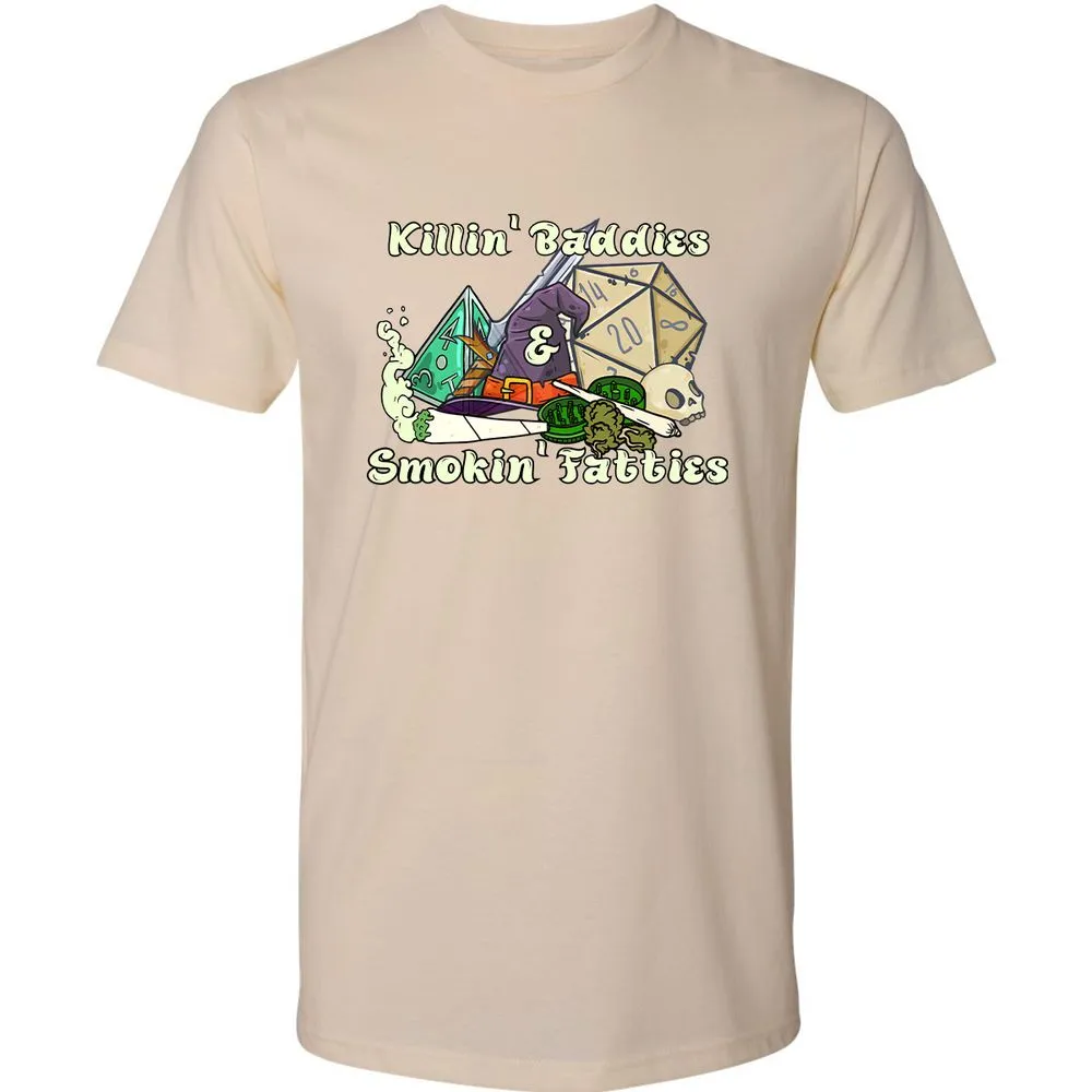 Killin' Baddies Smokin' Fatties Premium Unisex T-Shirt - Cream - 2