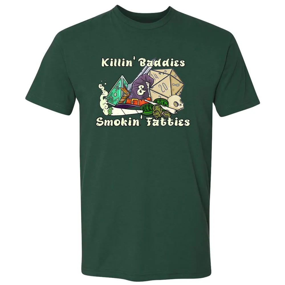 Killin' Baddies Smokin' Fatties Premium Unisex T-Shirt - Forest Green - 13