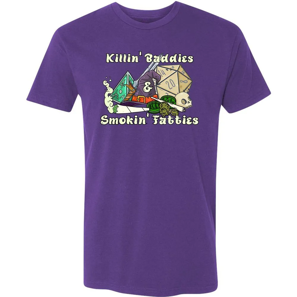 Killin' Baddies Smokin' Fatties Premium Unisex T-Shirt - Purple Rush - 7