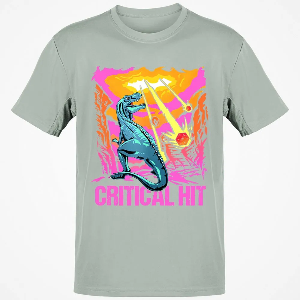Dinosaur Critical Hit Classic Unisex T-Shirt - Ash - 2