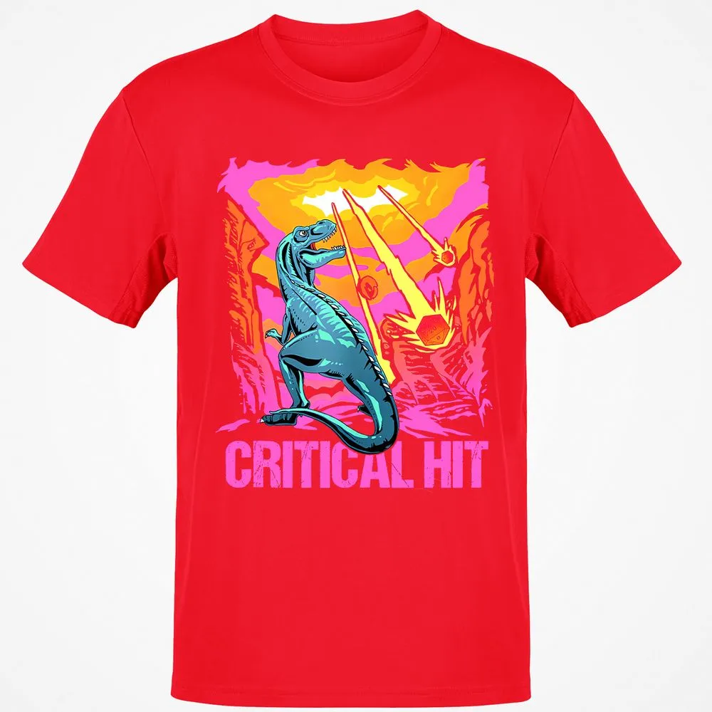 Dinosaur Critical Hit Classic Unisex T-Shirt - Red - 10