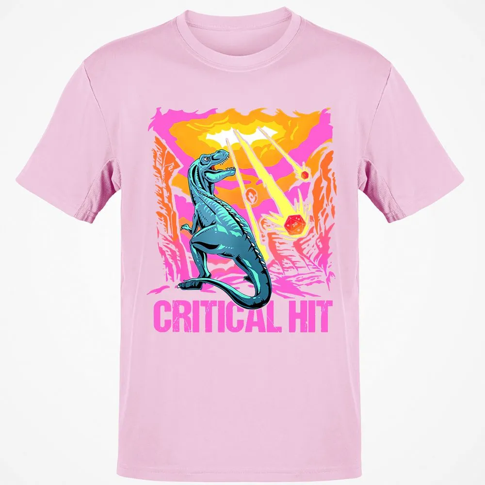 Dinosaur Critical Hit Classic Unisex T-Shirt - Light Pink - 5