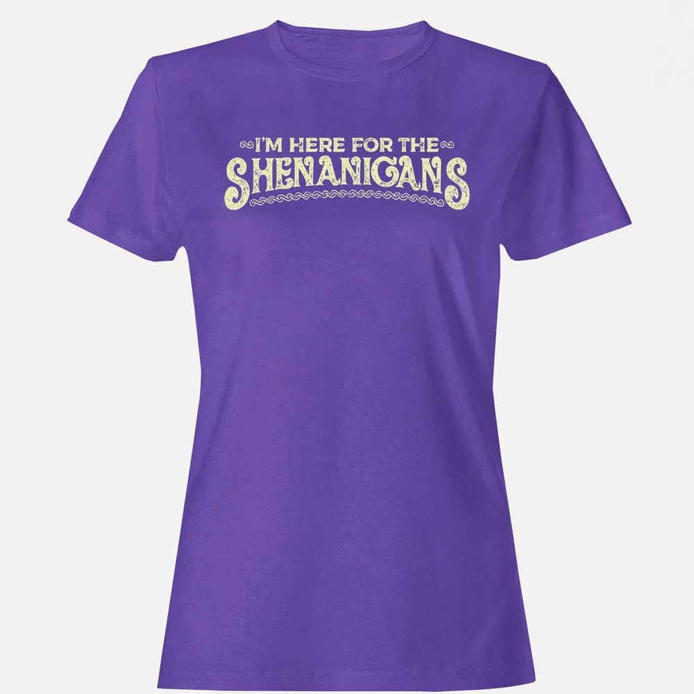 Here For The Shenanigans Women's T-Shirt - Purple - 12