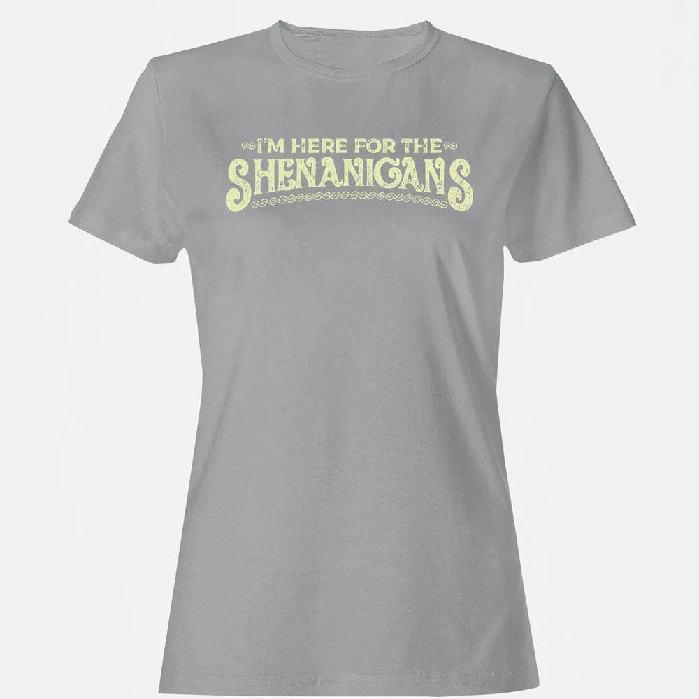 Here For The Shenanigans Women's T-Shirt - Sport Grey - 15