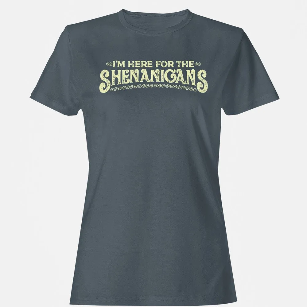Here For The Shenanigans Women's T-Shirt - Charcoal - 3