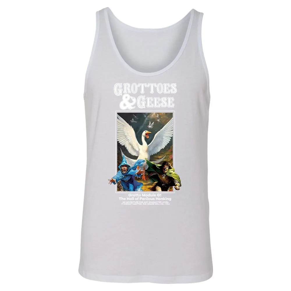 Grottoes & Geese Unisex Jersey Tank - White - 14