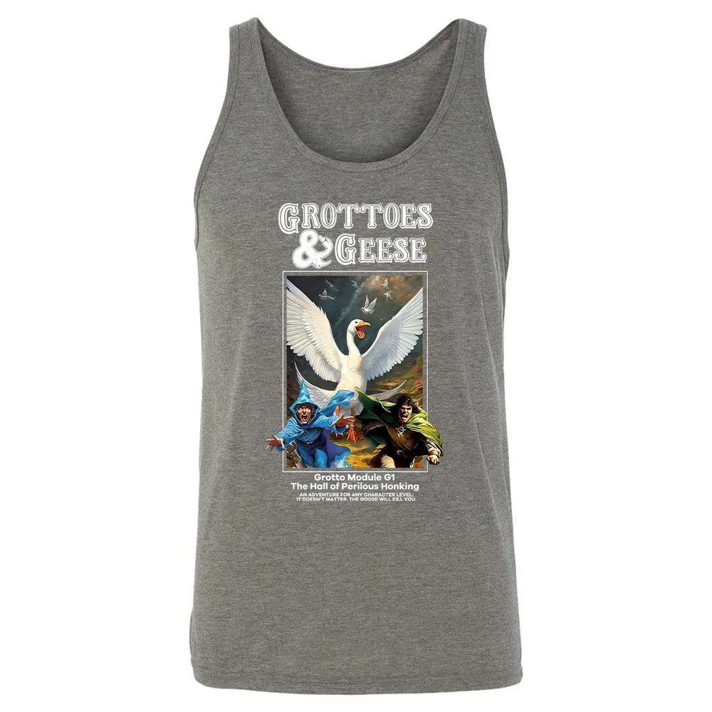 Grottoes & Geese Unisex Jersey Tank - Grey Triblend - 8