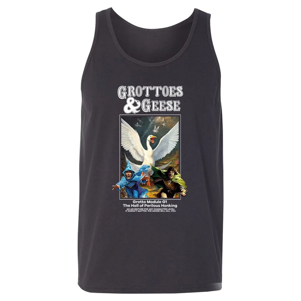 Grottoes & Geese Unisex Jersey Tank - Dark Grey - 7