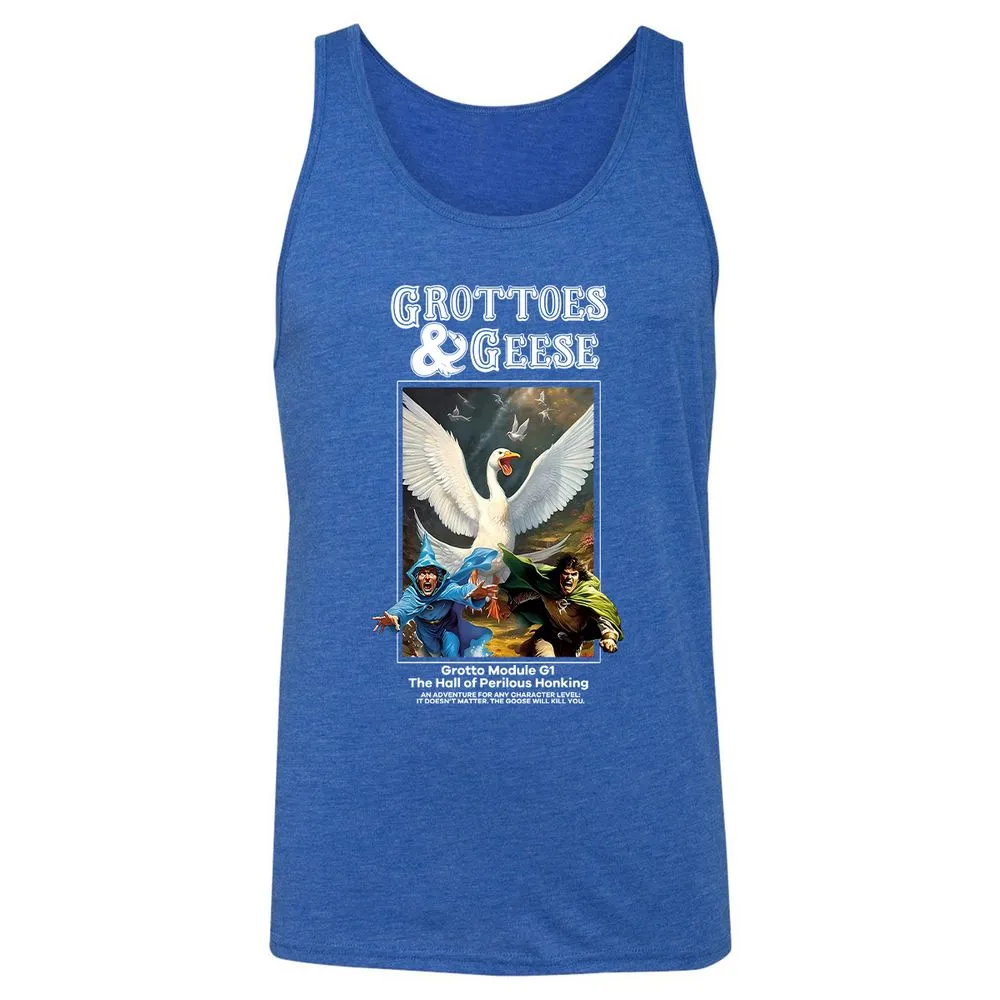 Grottoes & Geese Unisex Jersey Tank - True Royal Triblend - 12