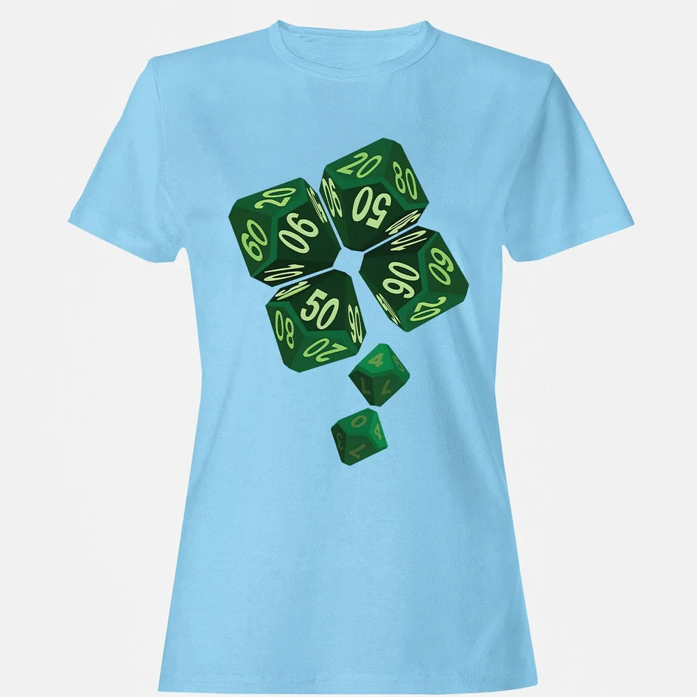 Dice Clover Women's T-Shirt - Light Blue - 8